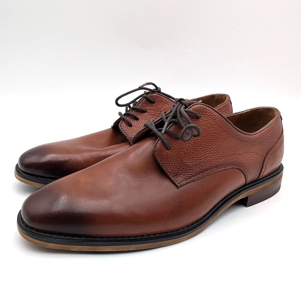 Nordstrom Rack Sam Plain Toe Derby Shoes Men's Brown Size US11.5M EU44.5